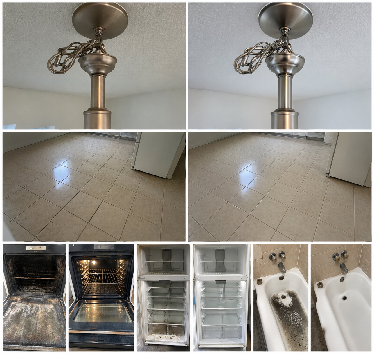 Before and after cleaning results by NIL Cleaning Services